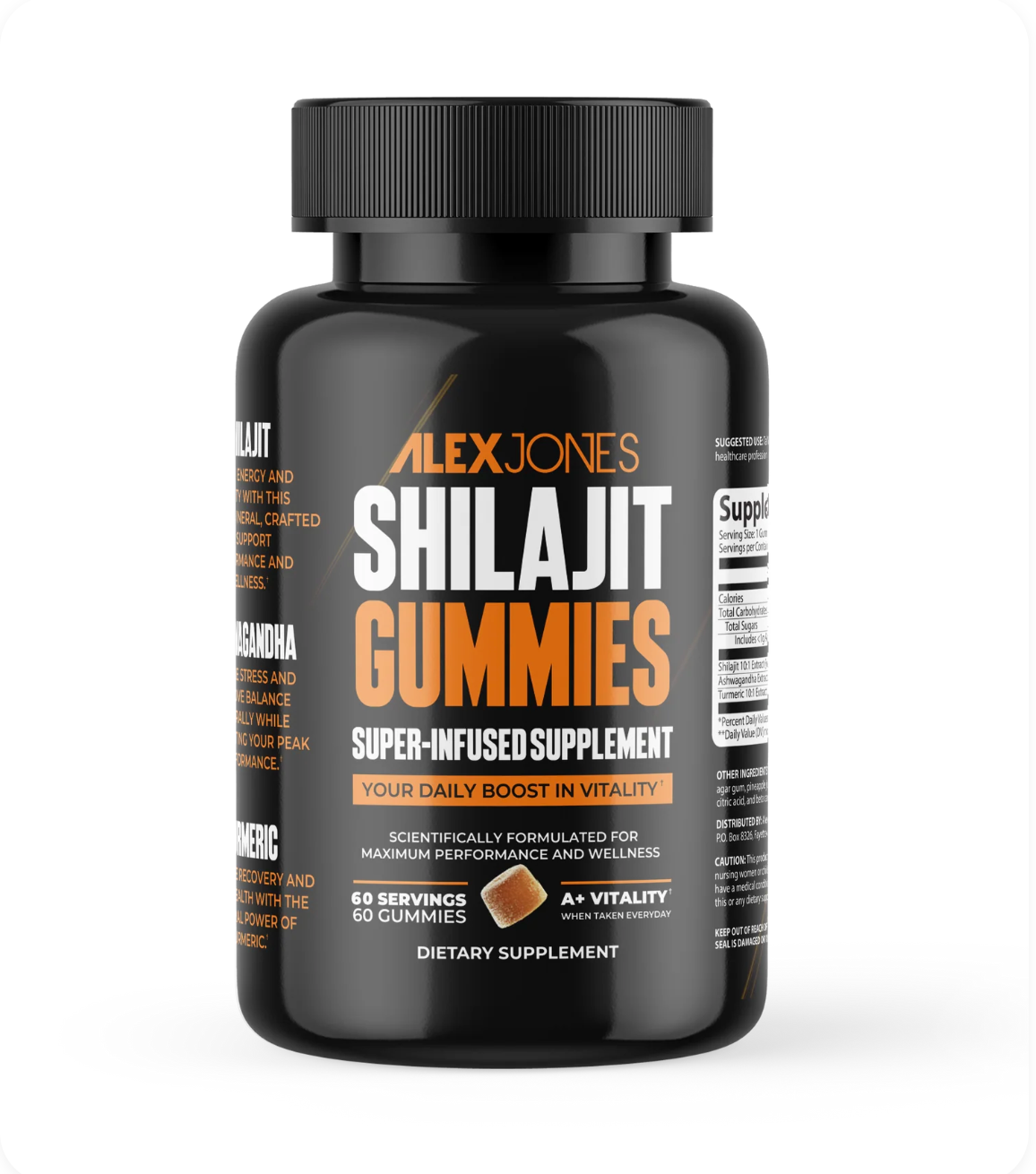 Shilajit Gummies - Pineapple - Super-Infused Supplement (60 Gummies) (60 Servings)