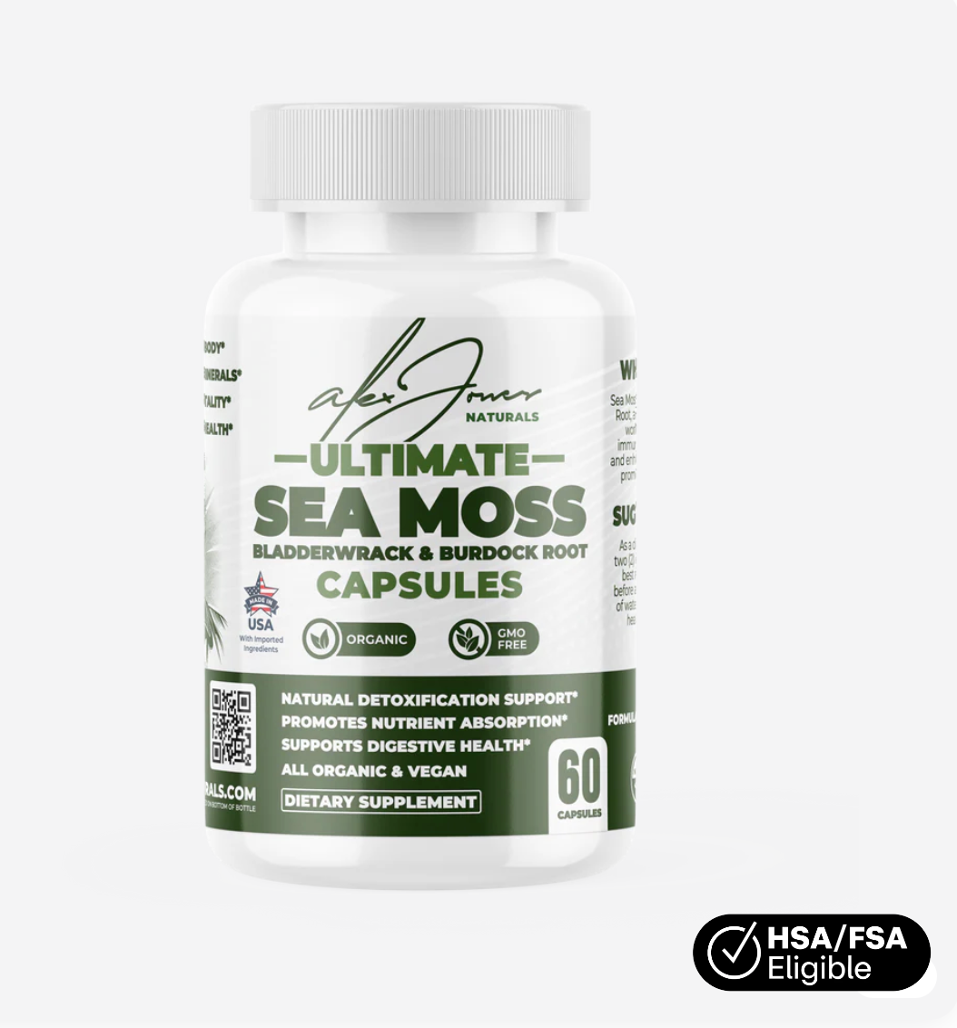 Ultimate Sea Moss Capsules With Bladderwrack & Burdock Root (60 Capsules) (30 Servings)